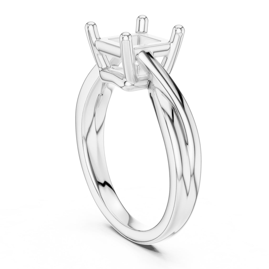 2.00 ct Enchanted Twist Solitaire Engagement Ring 2ct White Gold Princess