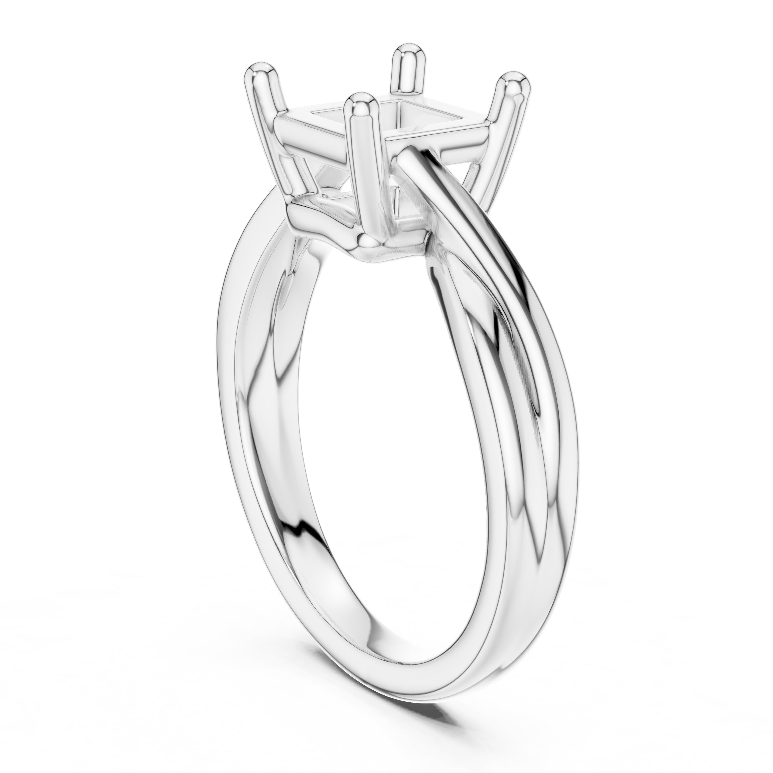 2.00 ct Enchanted Twist Solitaire Engagement Ring 2ct White Gold Princess