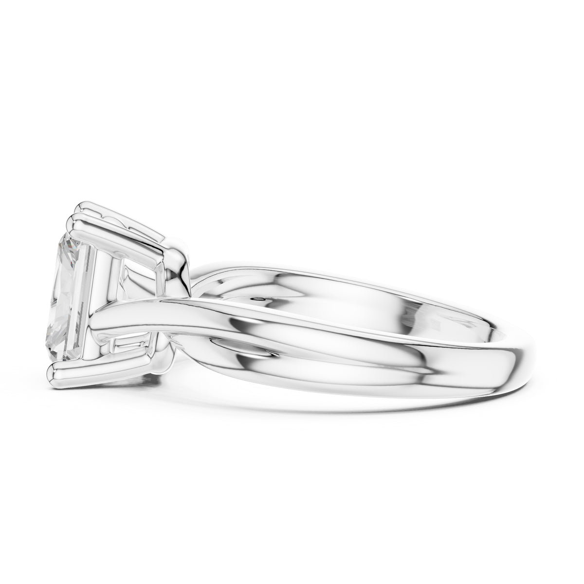 2.00 ct Enchanted Twist Solitaire Engagement Ring 2ct White Gold Radiant