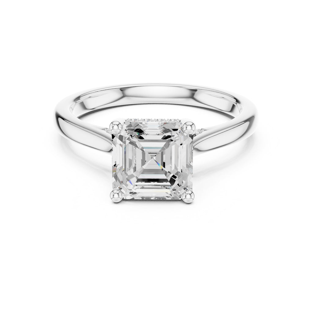 2.00 ct Infinite Solitaire Engagement Ring 2ct White Gold Asscher