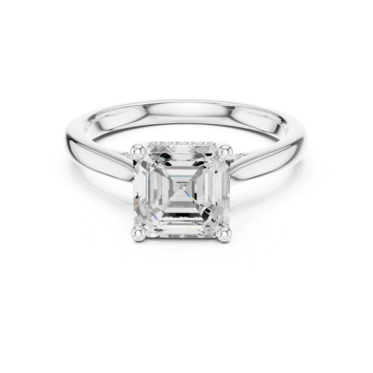 2.00 ct Infinite Solitaire Engagement Ring 2ct White Gold Asscher