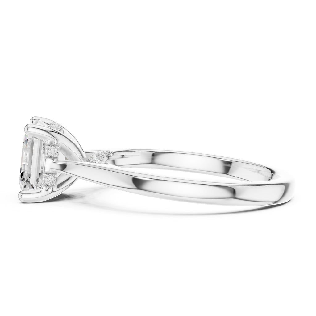 2.00 ct Infinite Solitaire Engagement Ring 2ct White Gold Asscher