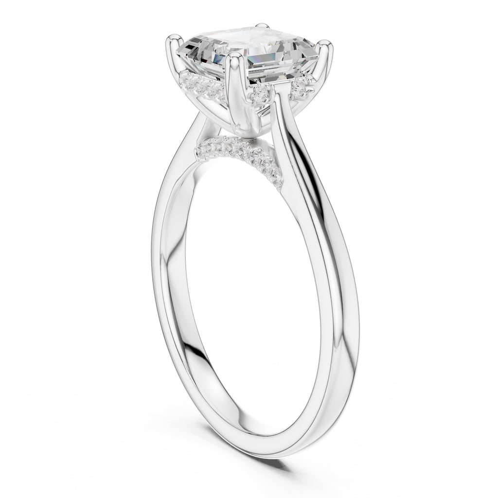 2.00 ct Infinite Solitaire Engagement Ring 2ct White Gold Asscher