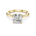 2.00 ct Infinite Solitaire Engagement Ring 2ct Yellow Gold Asscher
