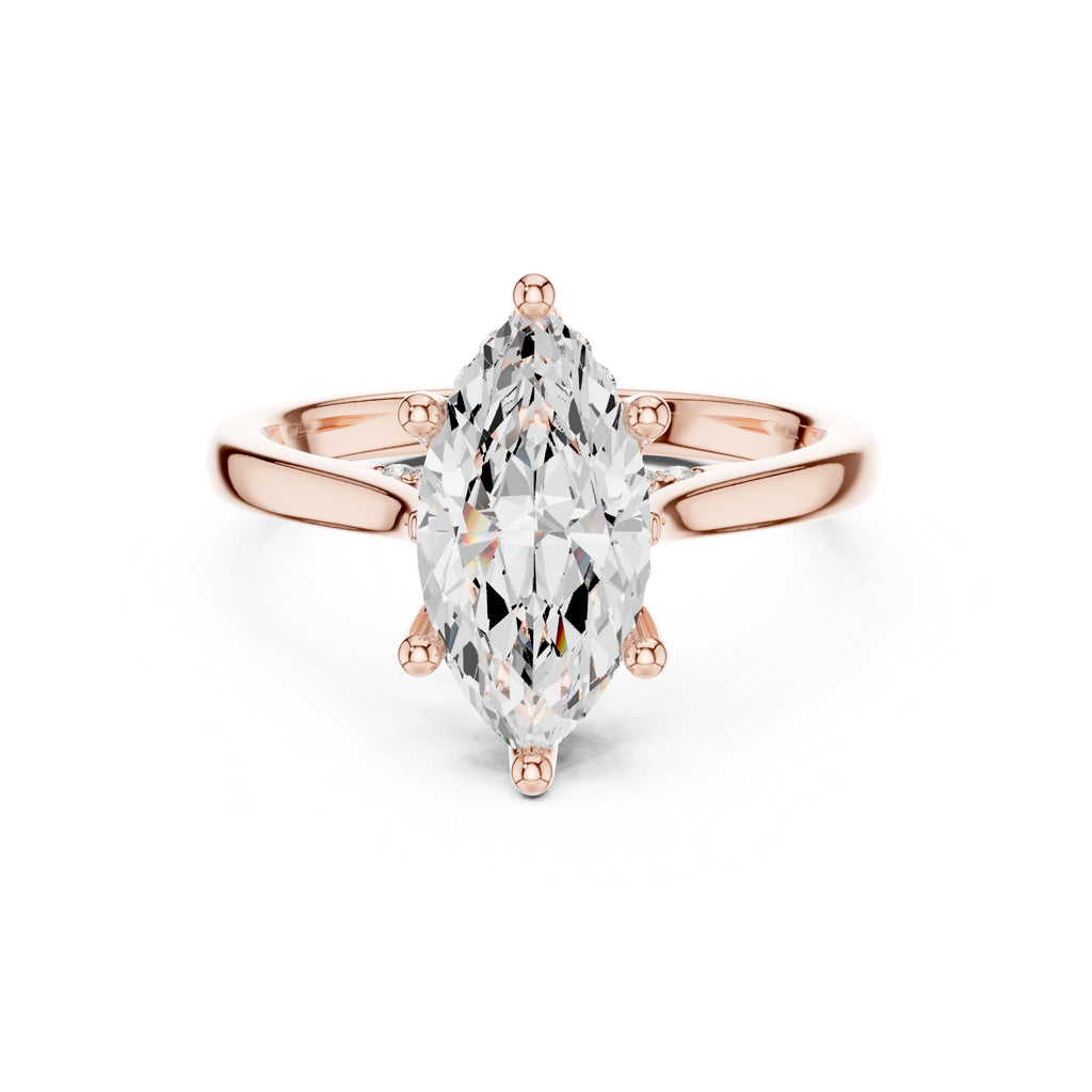 2.00 ct Infinite Solitaire Engagement Ring 2ct Rose Gold Marquise