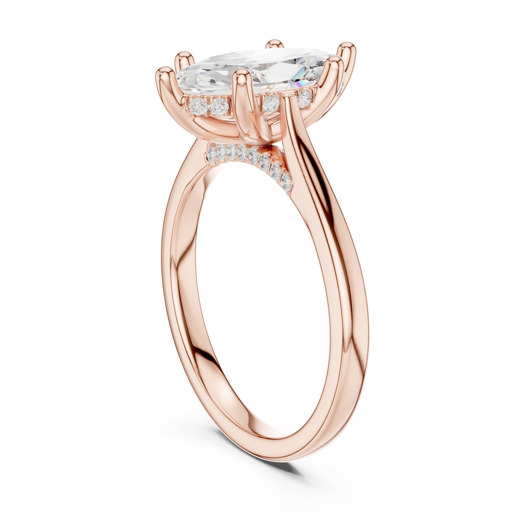2.00 ct Infinite Solitaire Engagement Ring 2ct Rose Gold Marquise