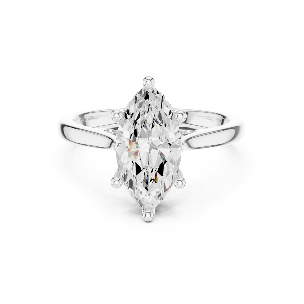 2.00 ct Infinite Solitaire Engagement Ring 2ct White Gold Marquise