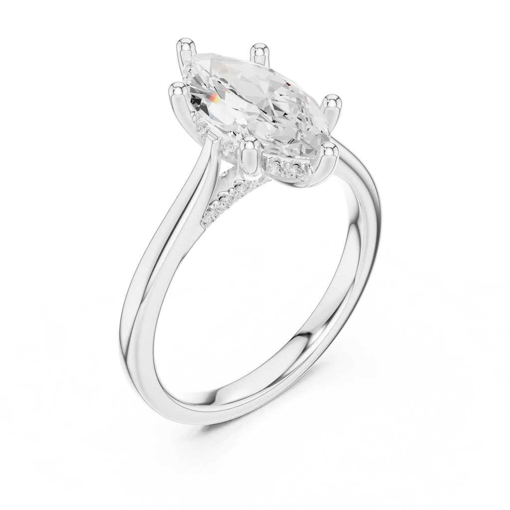 2.00 ct Infinite Solitaire Engagement Ring 2ct White Gold Marquise