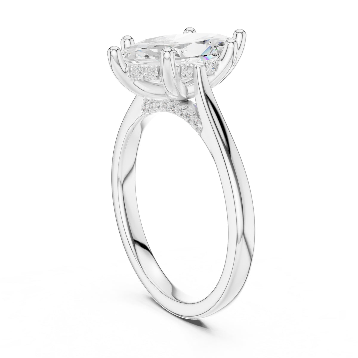 2.00 ct Infinite Solitaire Engagement Ring 2ct White Gold Marquise