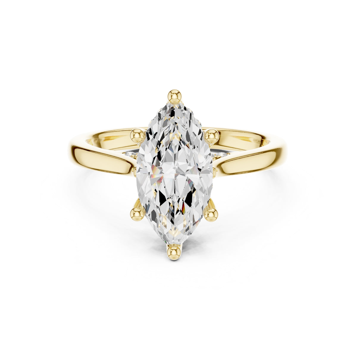 2.00 ct Infinite Solitaire Engagement Ring 2ct Yellow Gold Marquise