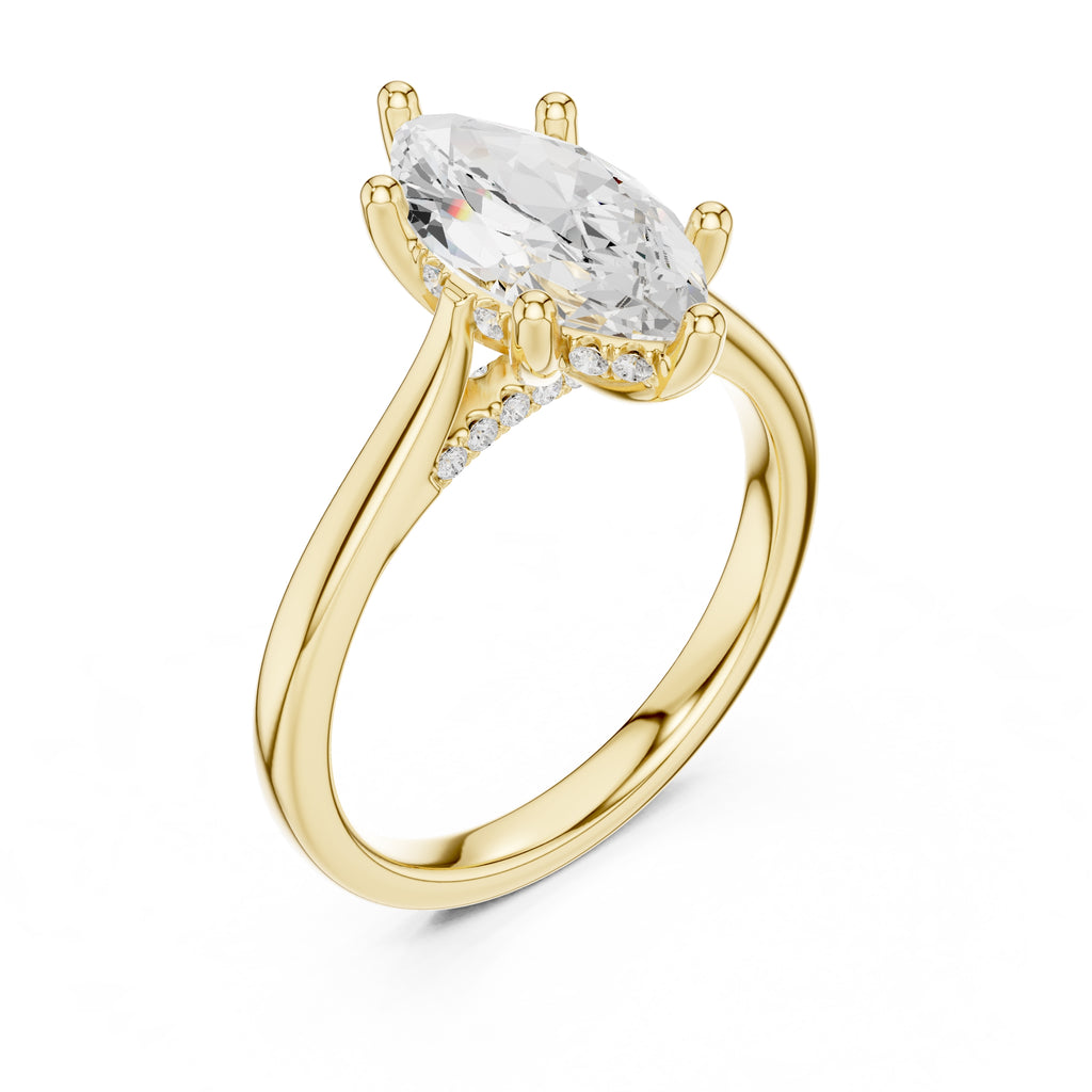 2.00 ct Infinite Solitaire Engagement Ring 2ct Yellow Gold Marquise