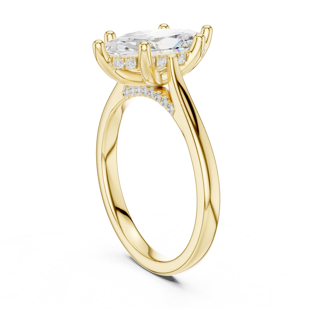 2.00 ct Infinite Solitaire Engagement Ring 2ct Yellow Gold Marquise