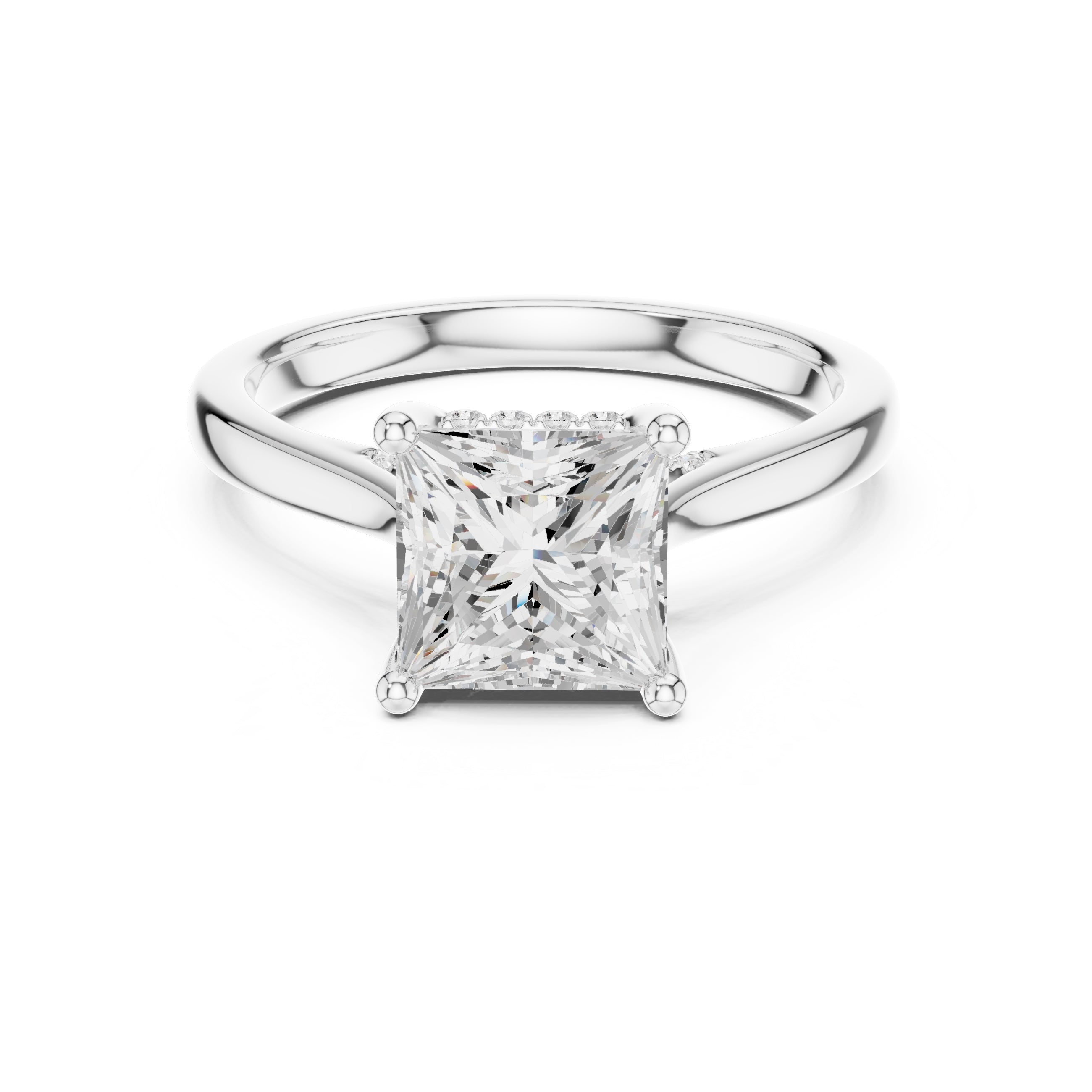 2.00 ct Infinite Solitaire Engagement Ring 2ct White Gold Princess