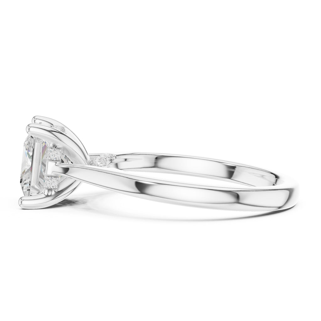 2.00 ct Infinite Solitaire Engagement Ring 2ct White Gold Princess
