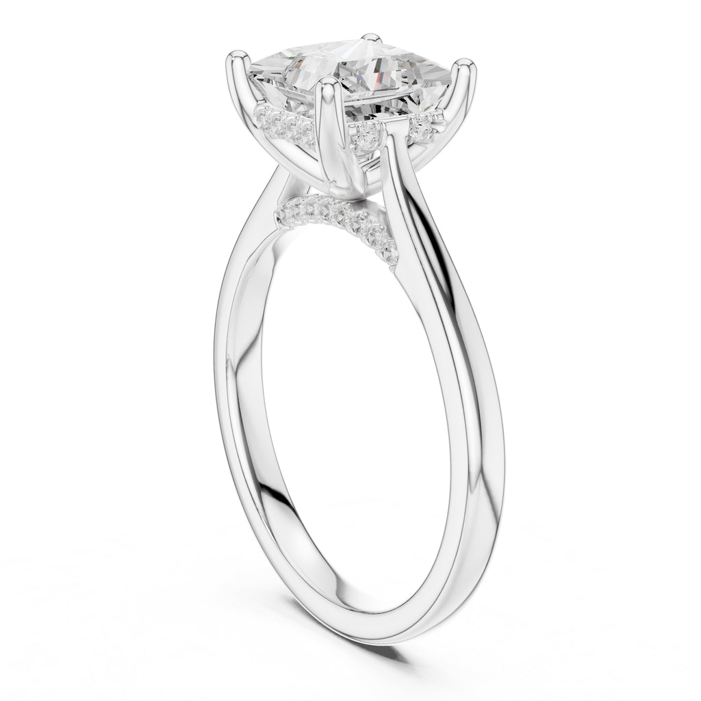 2.00 ct Infinite Solitaire Engagement Ring 2ct White Gold Princess