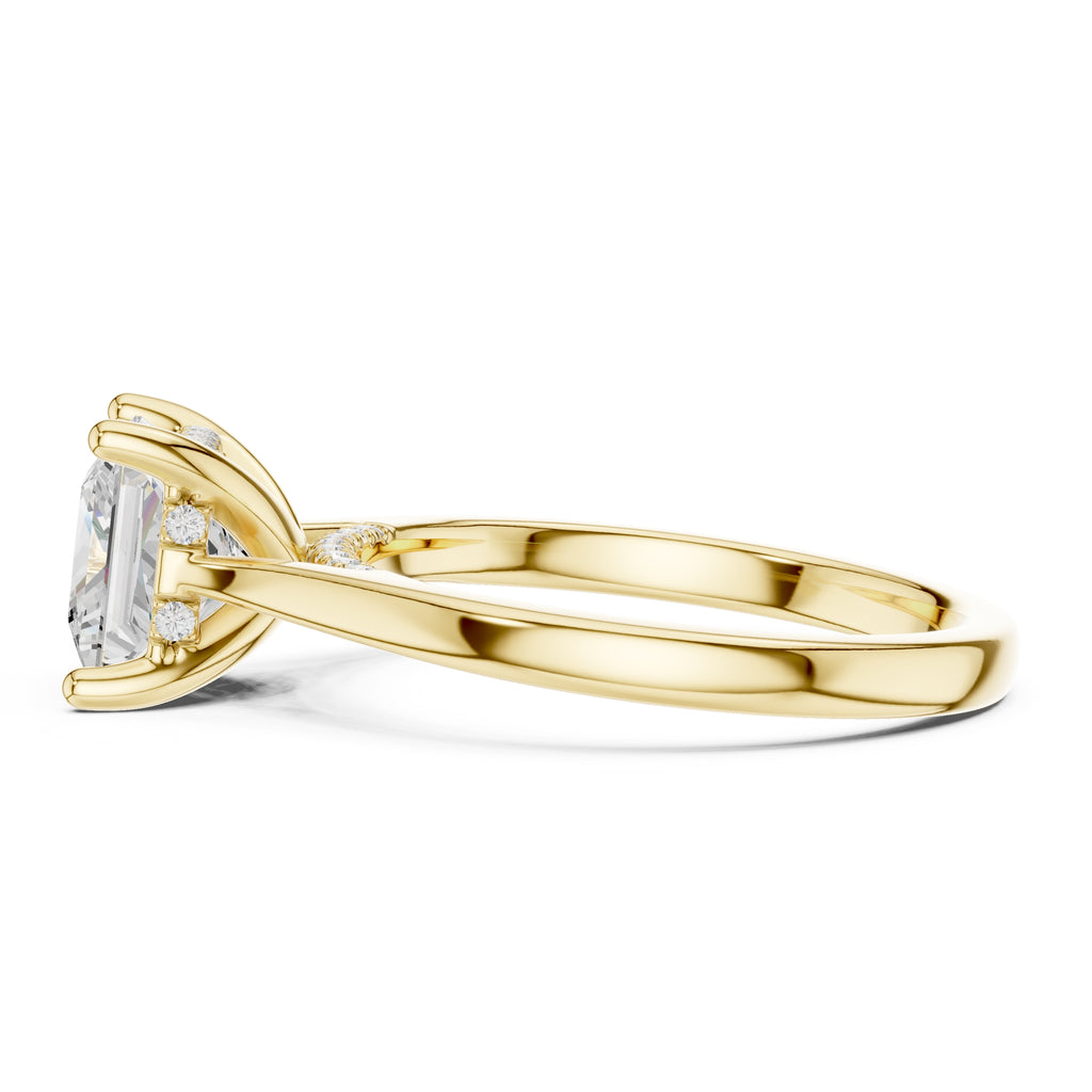 2.00 ct Infinite Solitaire Engagement Ring 2ct Yellow Gold Princess
