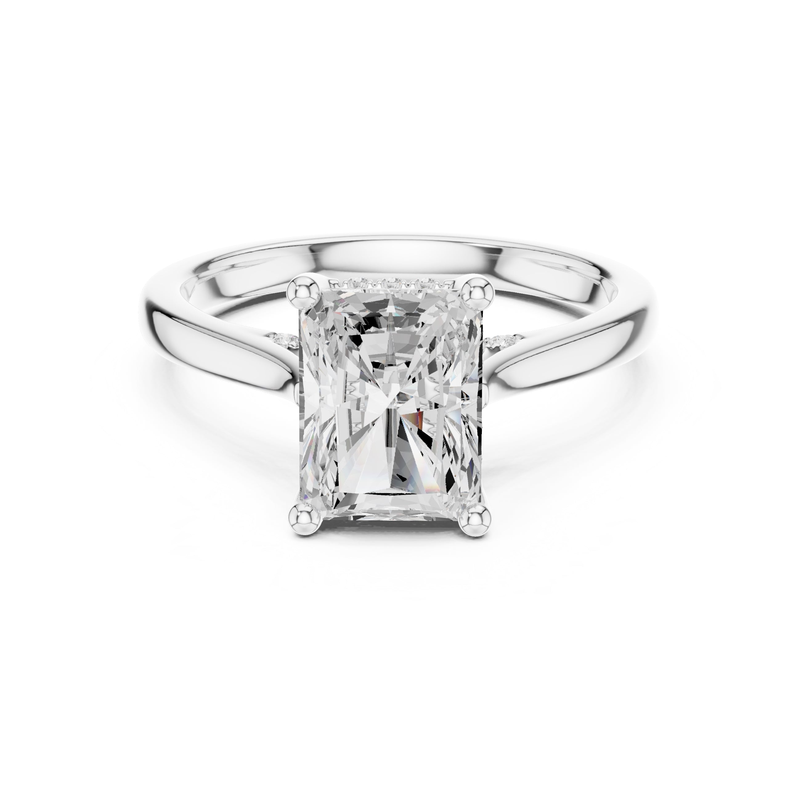 2.00 ct Infinite Solitaire Engagement Ring 2ct White Gold Radiant