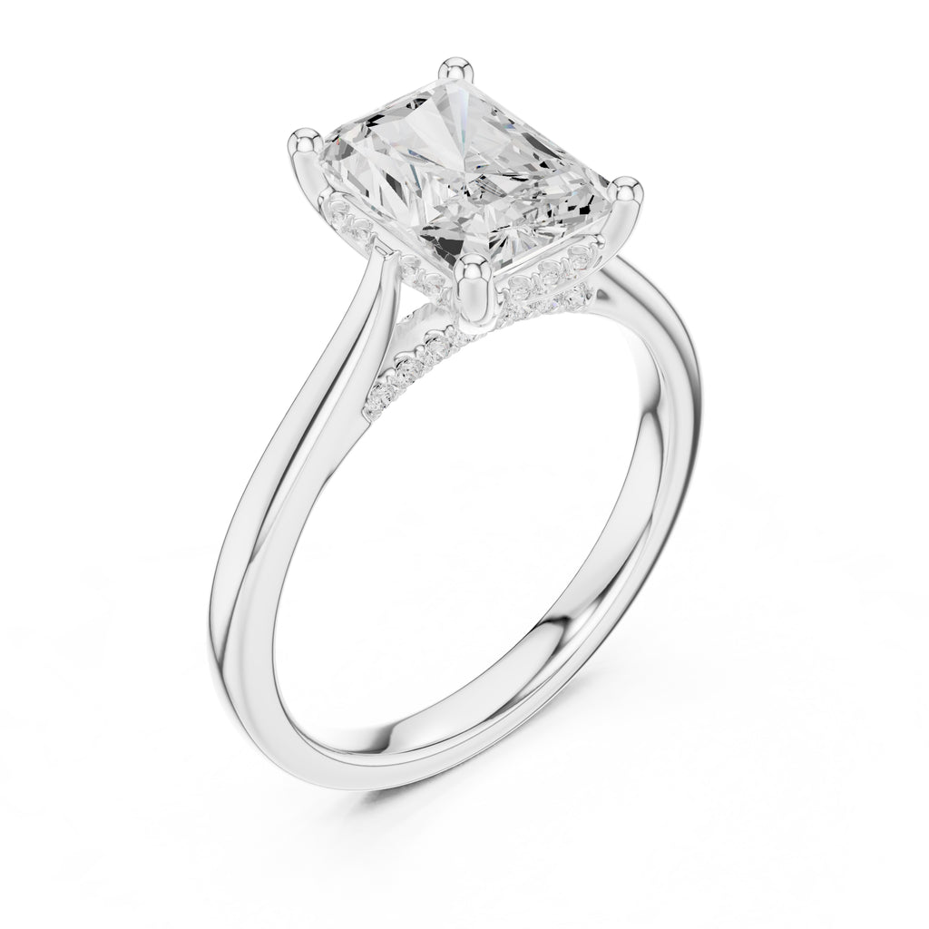 2.00 ct Infinite Solitaire Engagement Ring 2ct White Gold Radiant
