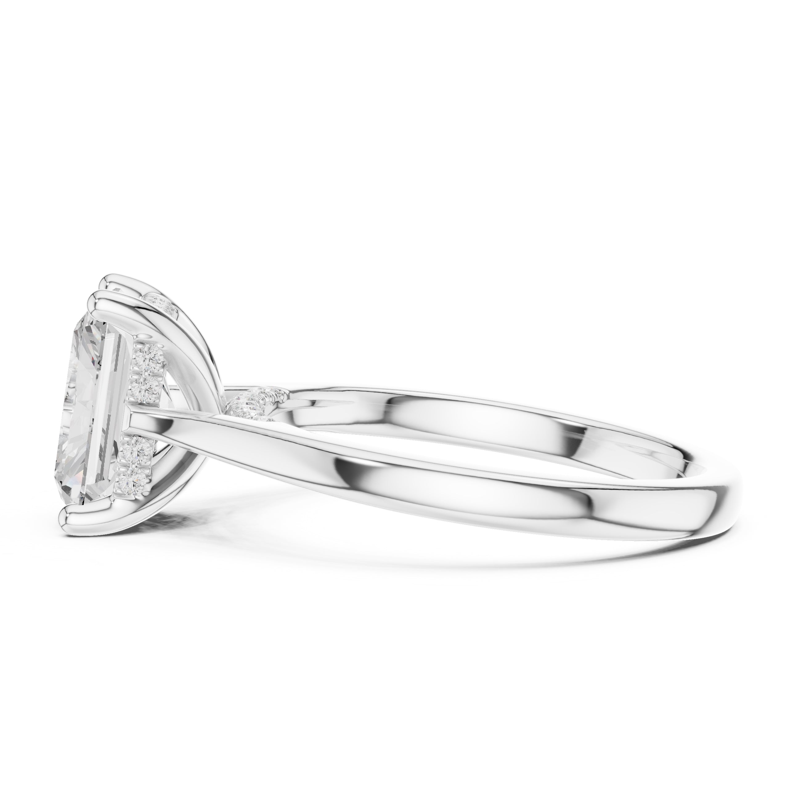 2.00 ct Infinite Solitaire Engagement Ring 2ct White Gold Radiant