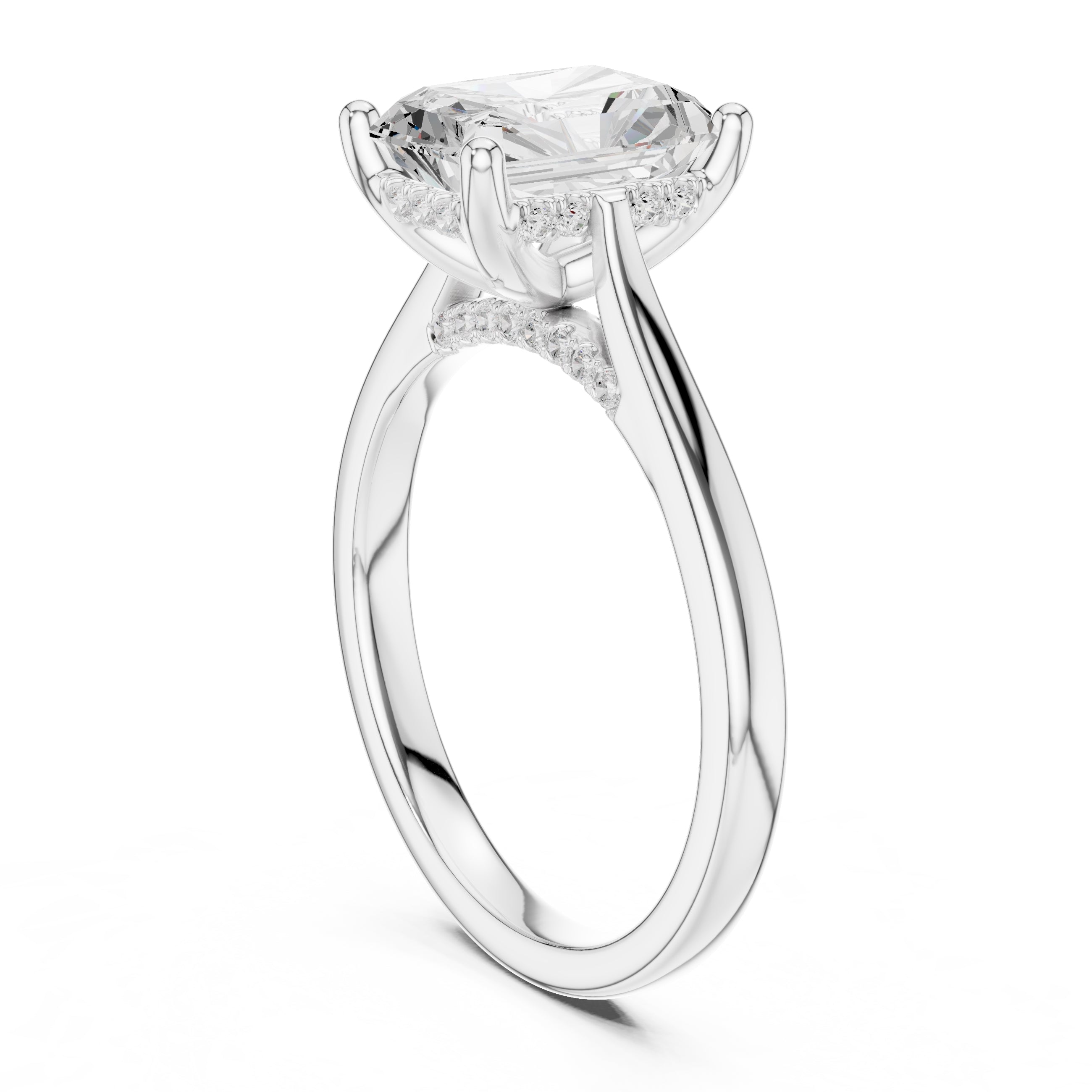 2.00 ct Infinite Solitaire Engagement Ring 2ct White Gold Radiant