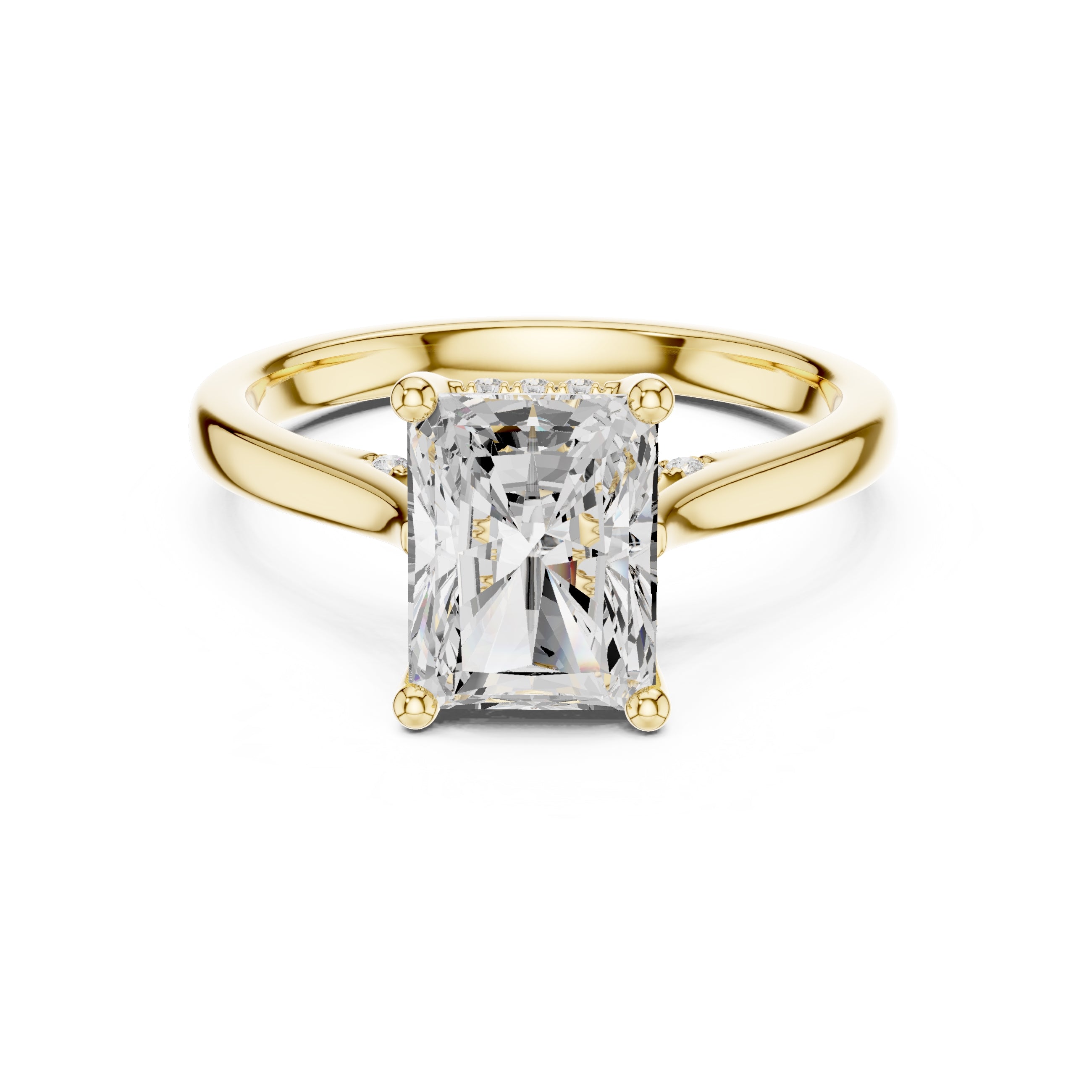 2.00 ct Infinite Solitaire Engagement Ring 2ct Yellow Gold Radiant
