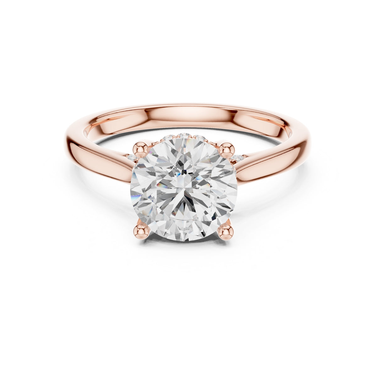 2.00 ct Infinite Solitaire Engagement Ring 2ct Rose Gold Round
