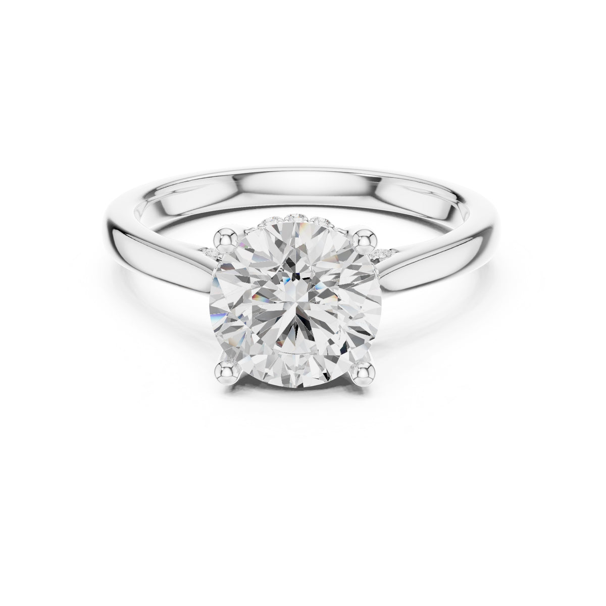 2.00 ct Infinite Solitaire Engagement Ring 2ct White Gold Round