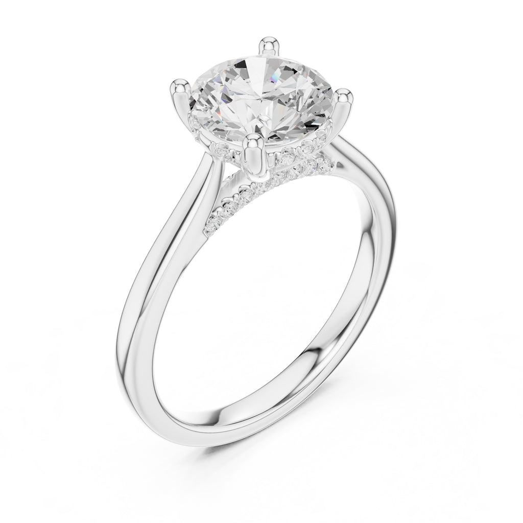 2.00 ct Infinite Solitaire Engagement Ring 2ct White Gold Round