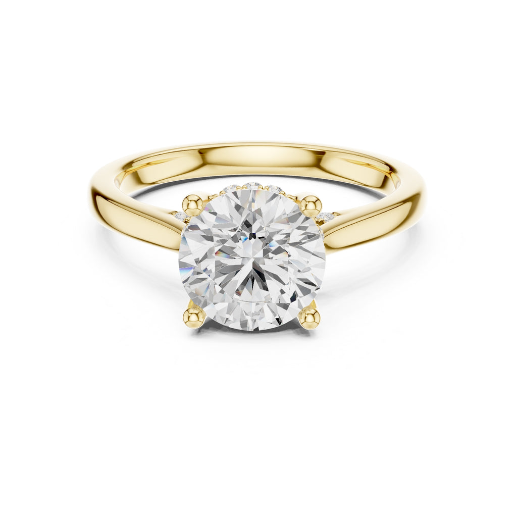 2.00 ct Infinite Solitaire Engagement Ring 2ct Yellow Gold Round
