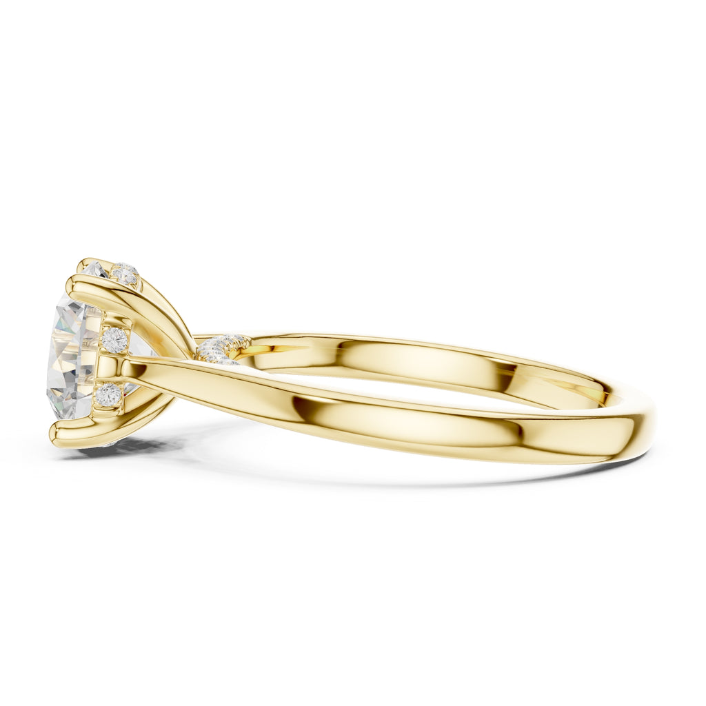 2.00 ct Infinite Solitaire Engagement Ring 2ct Yellow Gold Round