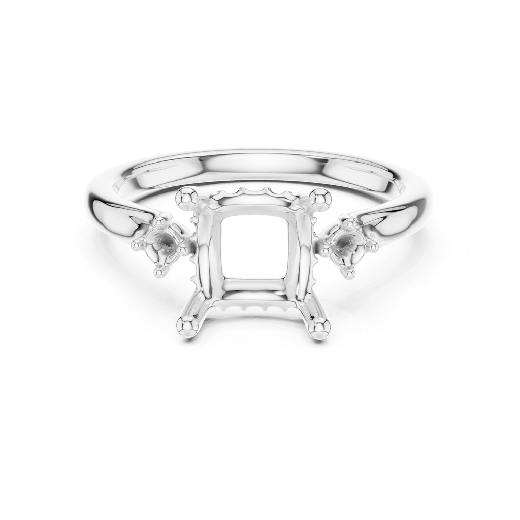 2.00 ct Harmonic Three-Stone Engagement Ring 2ct White Gold Princess
