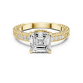 2.00 ct Vintage Heirloom Engagement Ring 2ct Yellow Gold Asscher