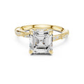 Botanical Blossom Engagement Ring Yellow Gold Asscher