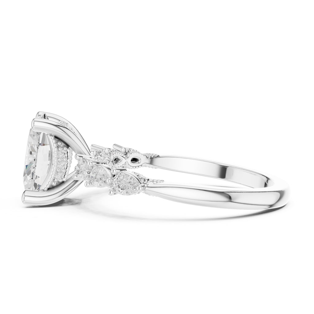 2.00 ct Legacy Vintage Engagement Ring 2ct White Gold Oval
