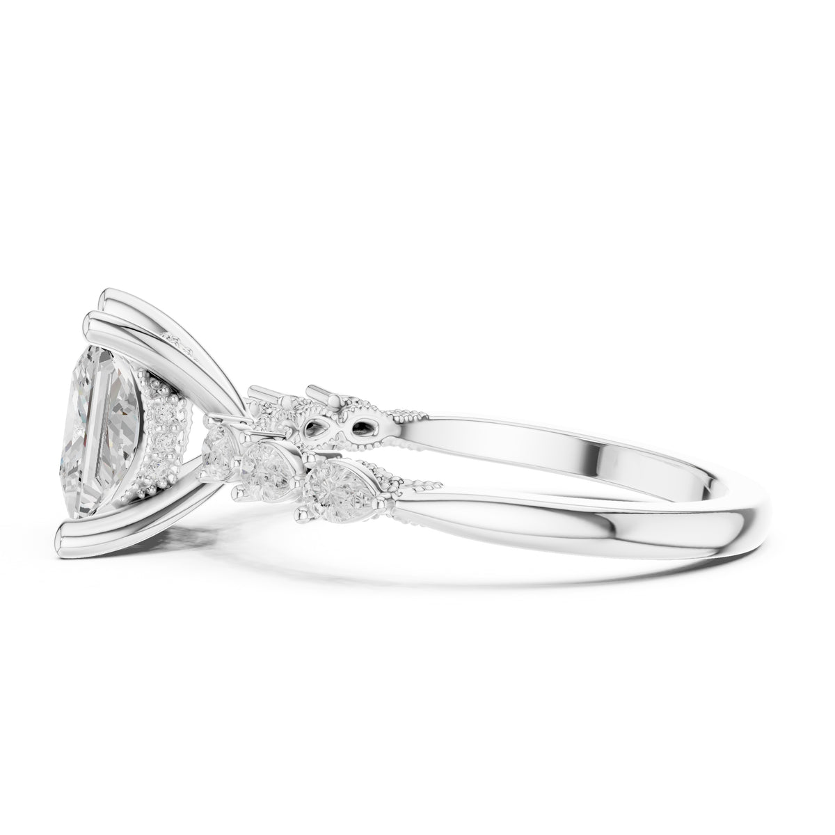 2.00 ct Legacy Vintage Engagement Ring 2ct White Gold Princess