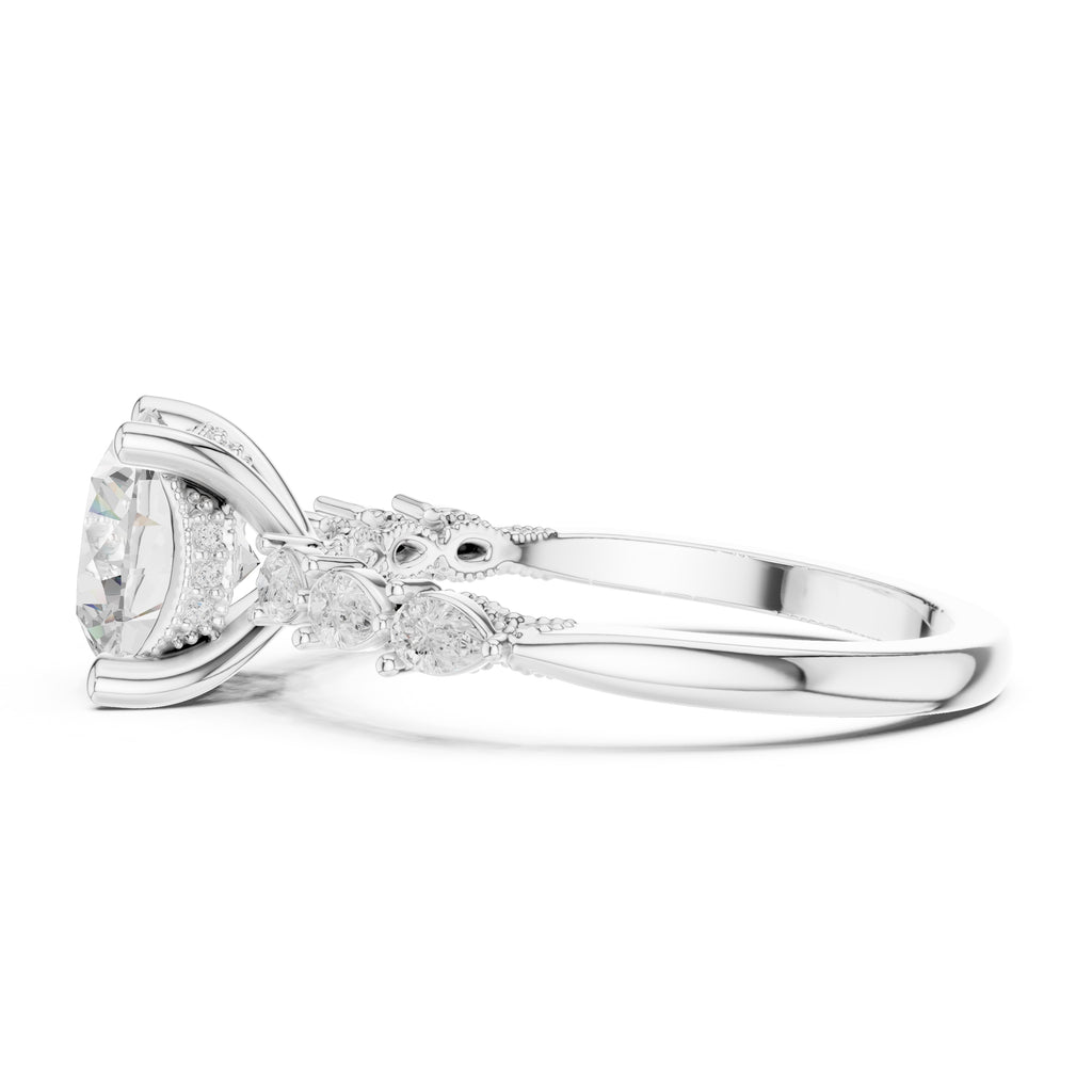 2.00 ct Legacy Vintage Engagement Ring 2ct White Gold Round