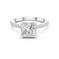 2.00 ct Infinite Halo Engagement Ring 2ct White Gold Princess