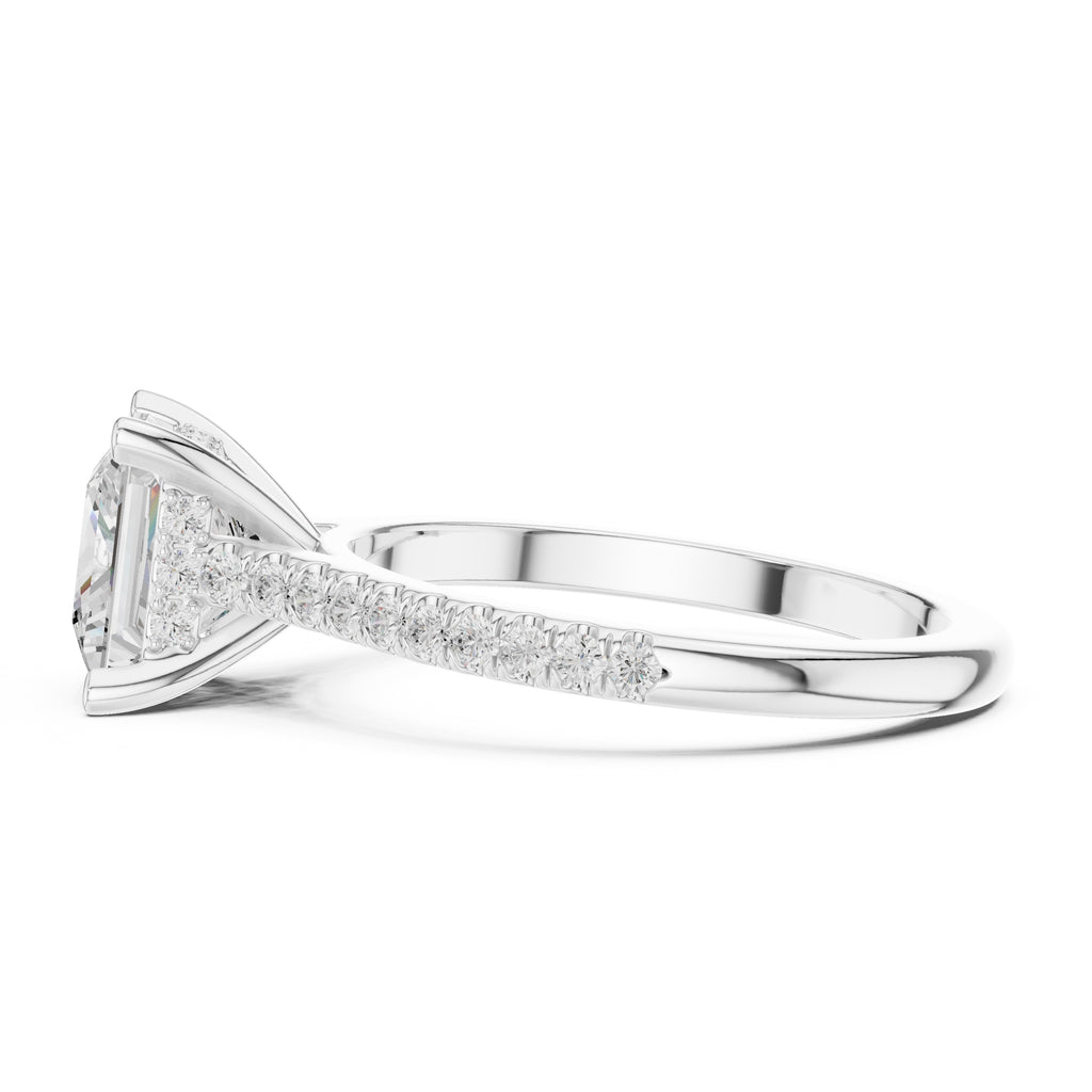 2.00 ct Infinite Halo Engagement Ring 2ct White Gold Princess
