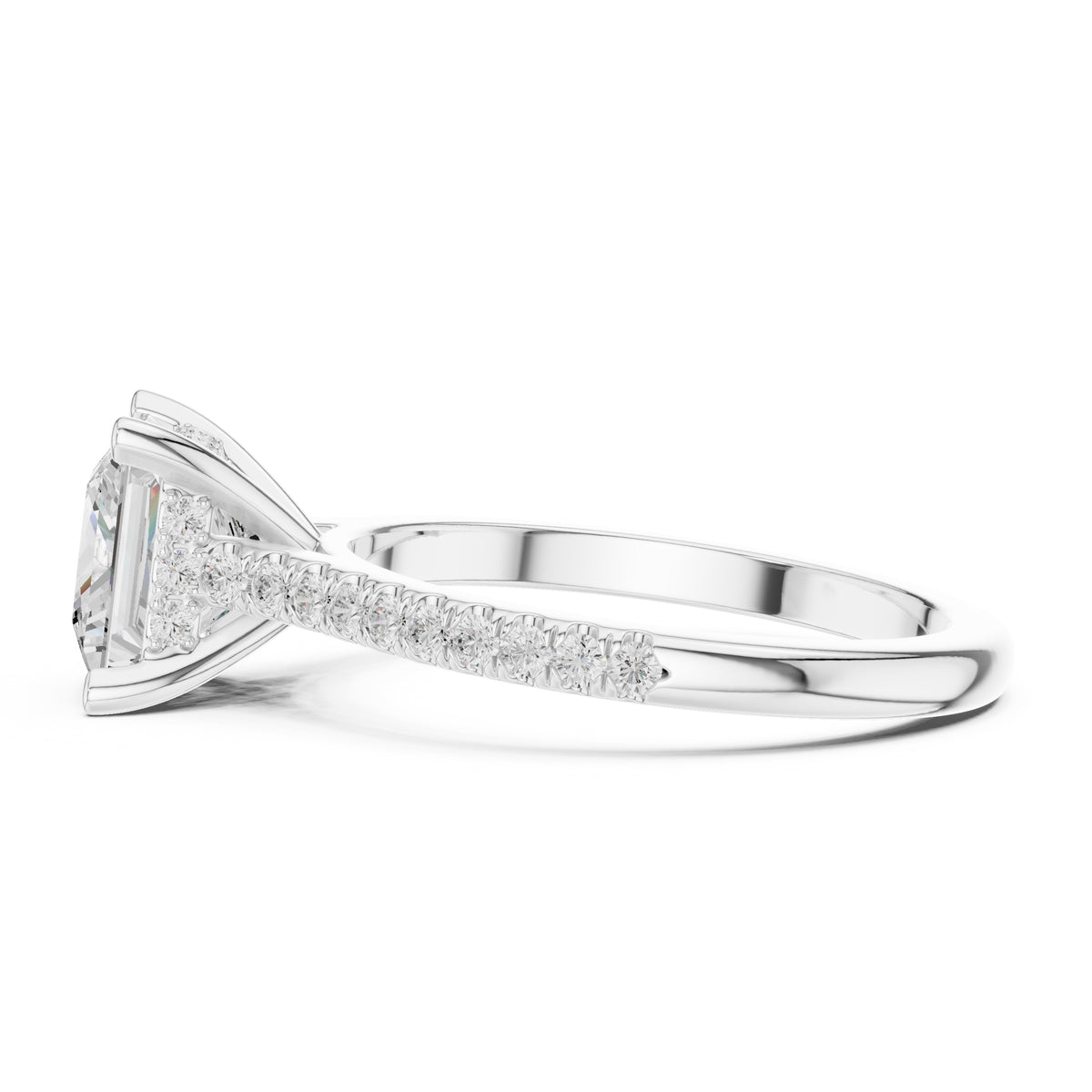 2.00 ct Infinite Halo Engagement Ring 2ct White Gold Princess