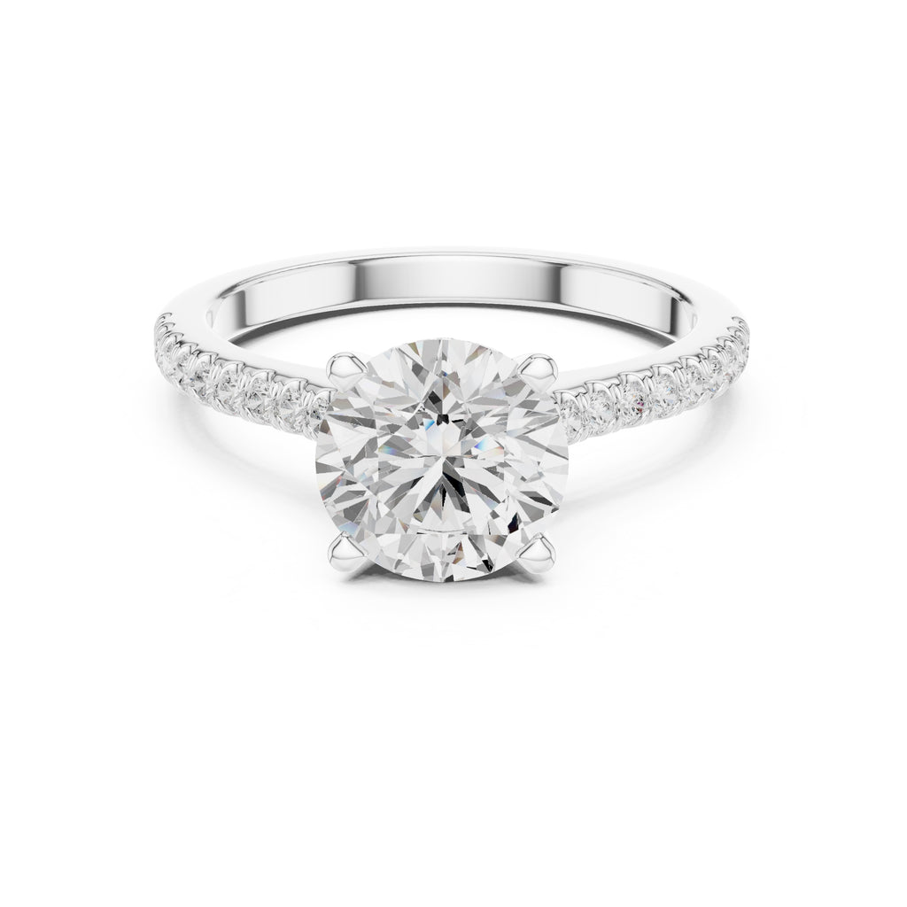 2.00 ct Infinite Halo Engagement Ring 2ct White Gold Round
