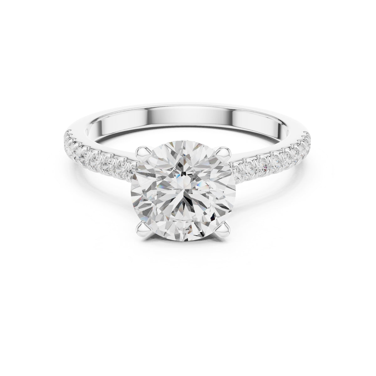2.00 ct Infinite Halo Engagement Ring 2ct White Gold Round