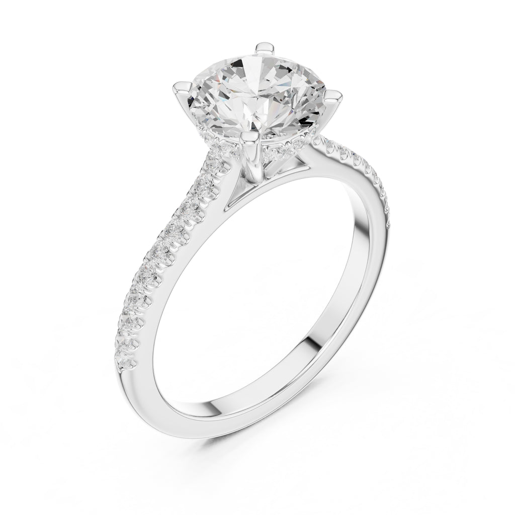 2.00 ct Infinite Halo Engagement Ring 2ct White Gold Round