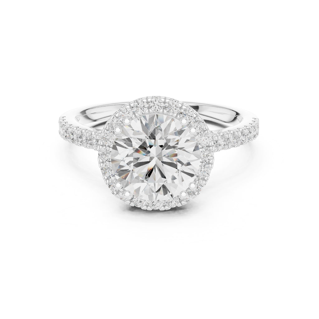 2.00 ct Aura Halo Engagement Ring 2ct White Gold