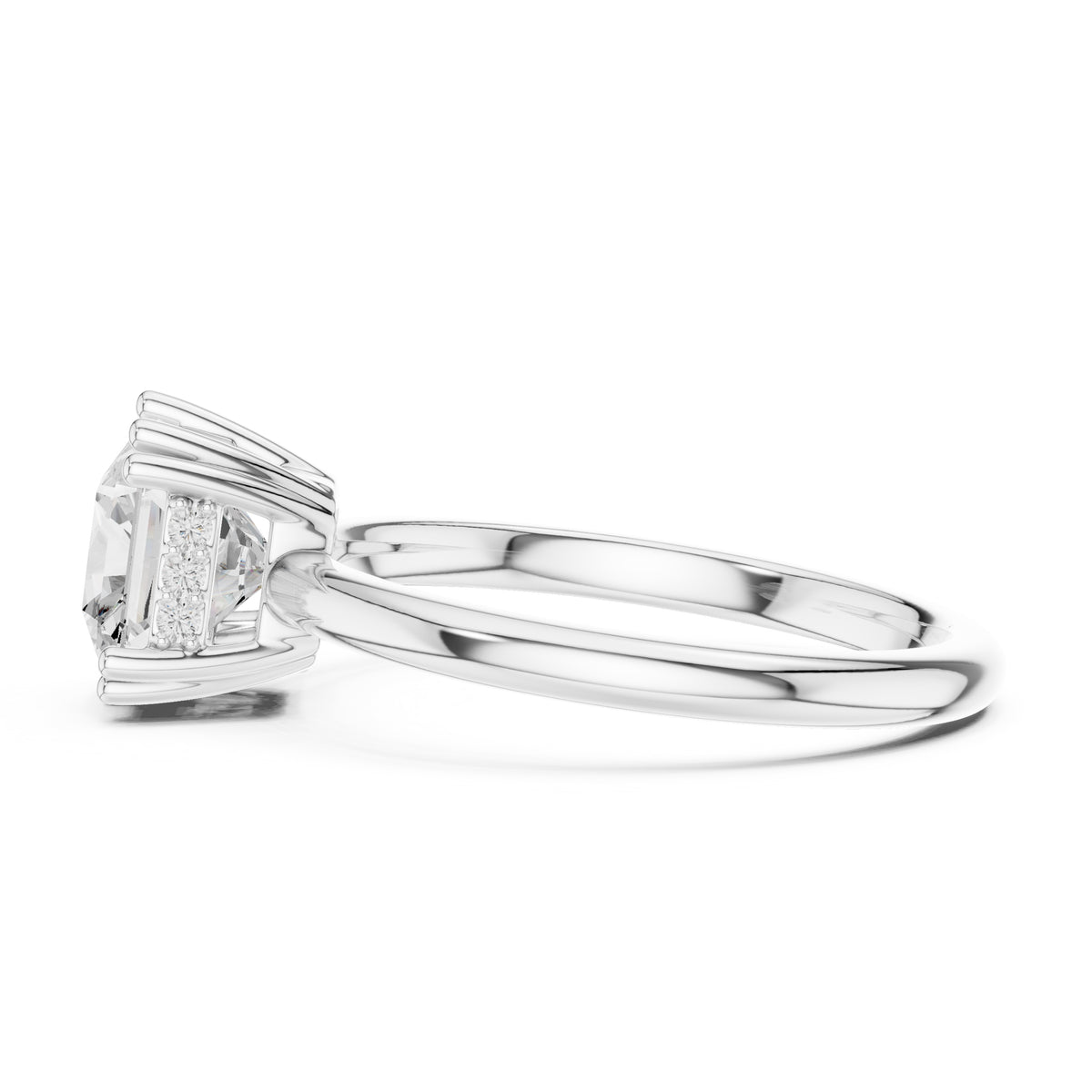 2.00 ct Prism Solitaire Engagement Ring 2ct White Gold Asscher