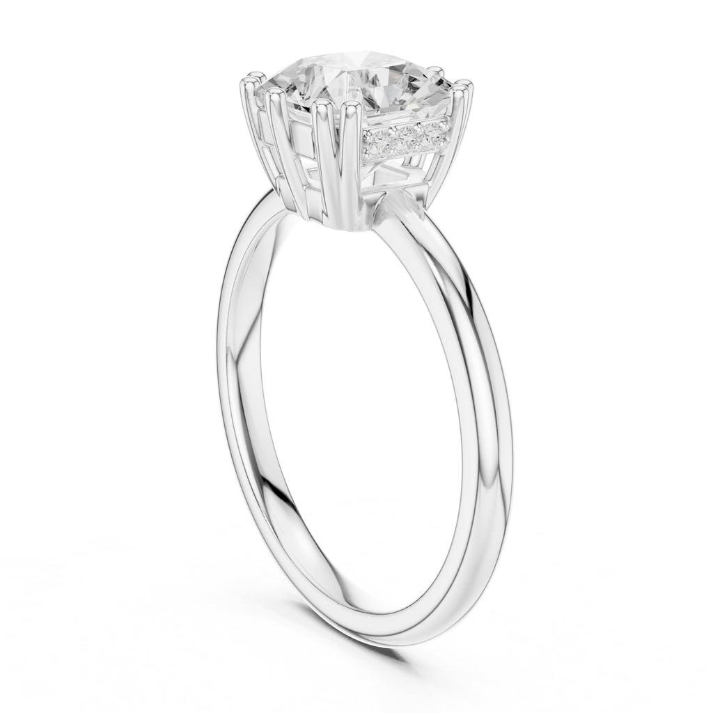 2.00 ct Prism Solitaire Engagement Ring 2ct White Gold Asscher