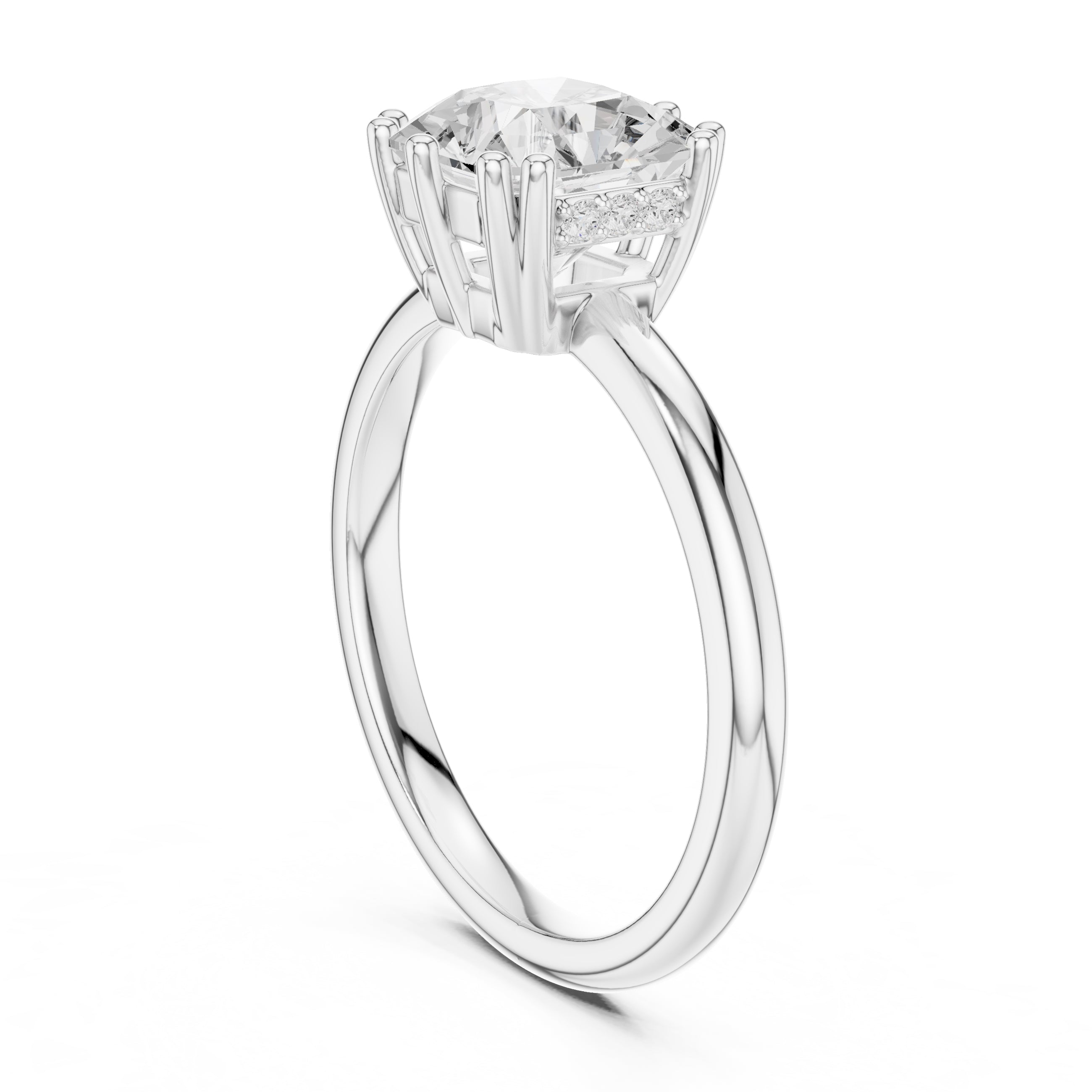 2.00 ct Prism Solitaire Engagement Ring 2ct White Gold Asscher