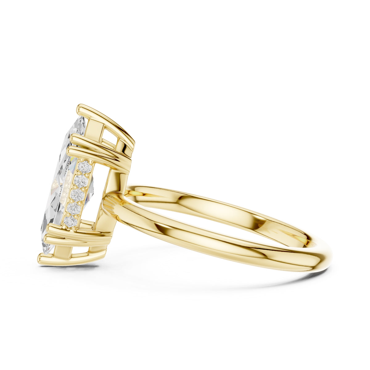 2.00 ct Prism Solitaire Engagement Ring 2ct Yellow Gold Marquise