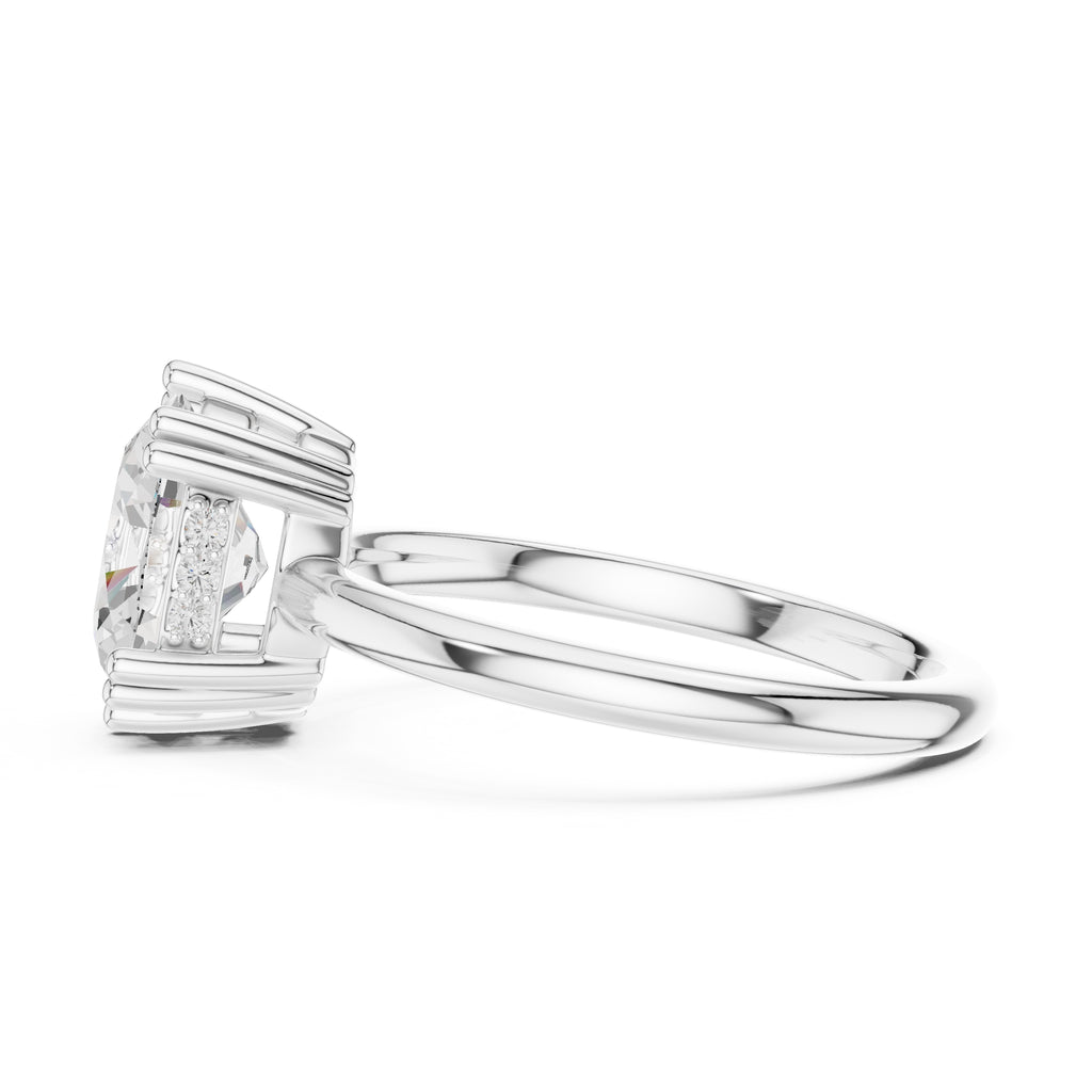 2.00 ct Prism Solitaire Engagement Ring 2ct White Gold Oval