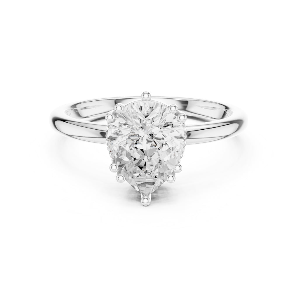 2.00 ct Prism Solitaire Engagement Ring 2ct White Gold Pear