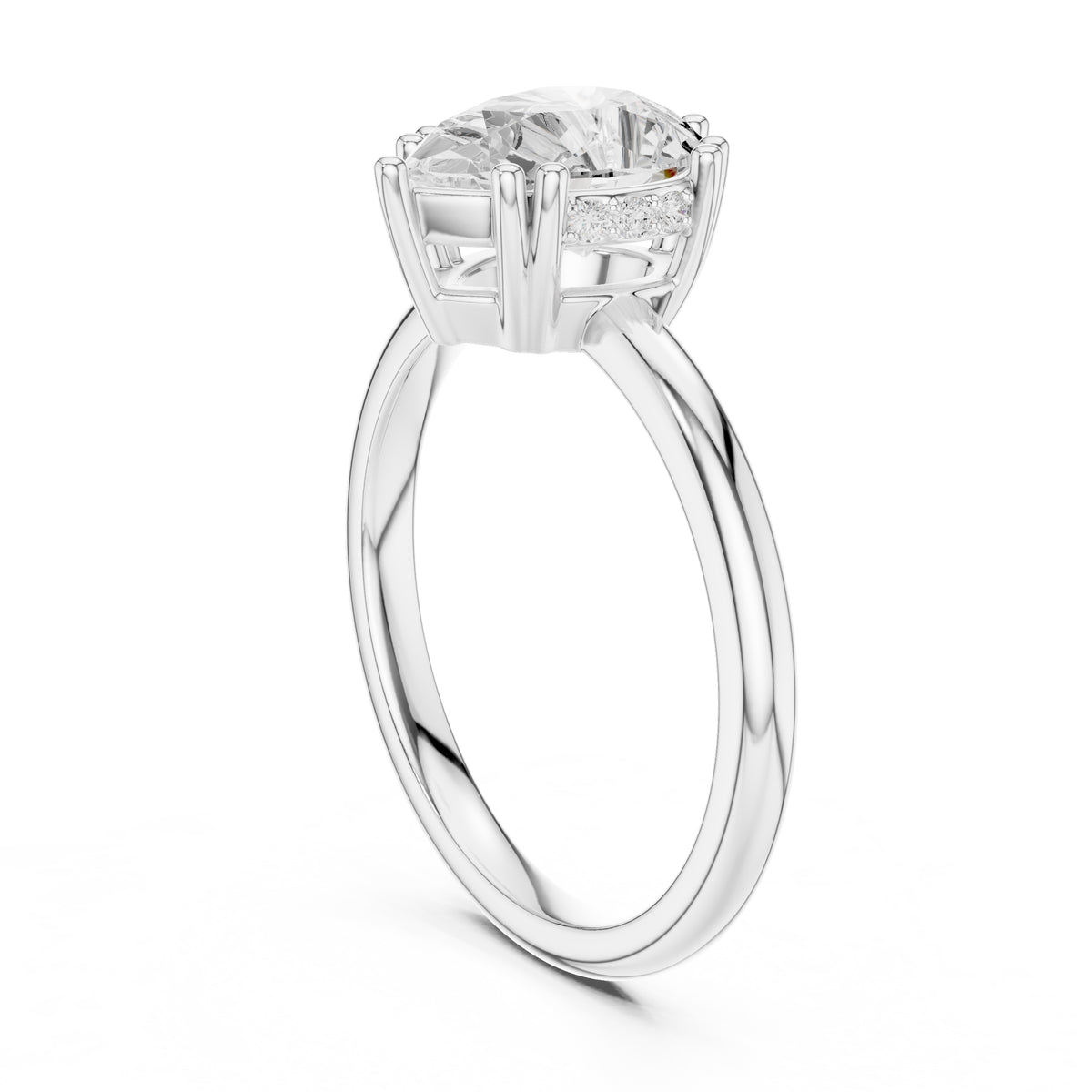 2.00 ct Prism Solitaire Engagement Ring 2ct White Gold Pear